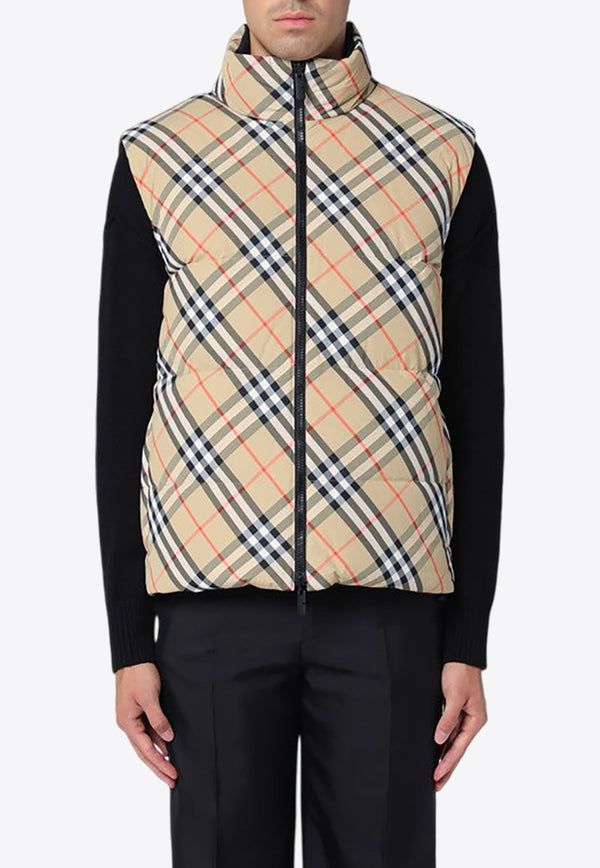 Burberry Reversible Check Pattern Padded Vest Beige 8094236160599/P_BURBE-B9368