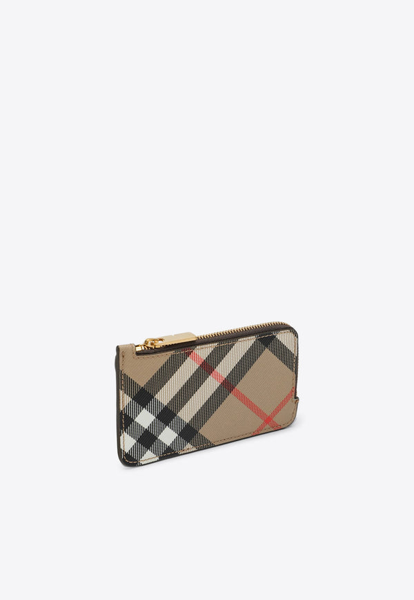 Burberry Vintage Check Zipped Cardholder Beige 8094278160296/P_BURBE-B9368