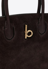 Burberry Small Rocking Horse Suede Tote​ Bag Dark Brown 8094491158524/P_BURBE-A1276