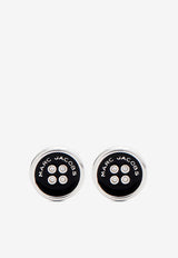 Marc Jacobs The Button Stud Earrings Black 2R4JER001J35_047