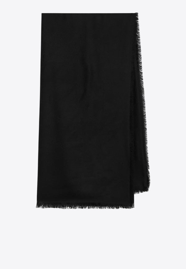 Gucci GG Jacquard Wool and Silk Scarf Black 8094994G930/R_GUC-1000