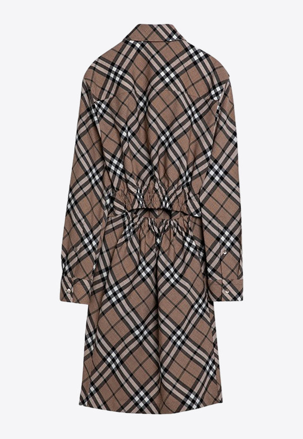 Burberry Checked Wool Midi Dress Beige 8095080158995/P_BURBE-C1202