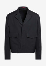 Gucci Wool Zip-Up Jacket Gray 809595Z7AL3/Q_GUC-1212