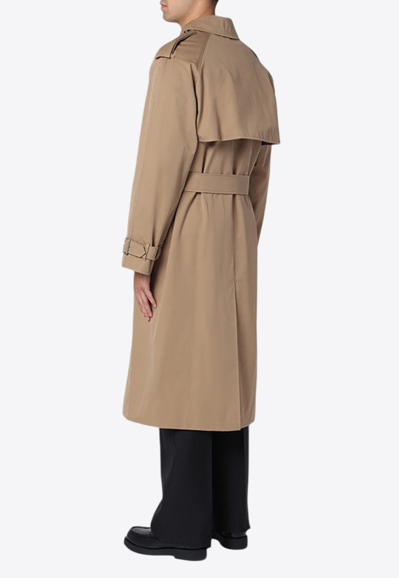 Burberry Double-Breasted Long Trench Coat Brown 8097734150445/P_BURBE-C1493