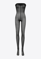 Saint Laurent Rhinestone Cassandre Jumpsuit Tights Black 809807Y37VL/P_YSL-1067