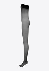 Saint Laurent Rhinestone Cassandre Jumpsuit Tights Black 809807Y37VL/P_YSL-1067