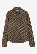 Burberry Checked Buttoned Shirt Brown 8098251160893/P_BURBE-C1477