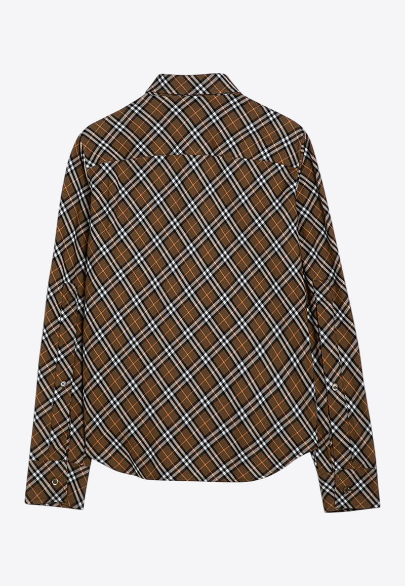 Burberry Checked Buttoned Shirt Brown 8098251160893/P_BURBE-C1477