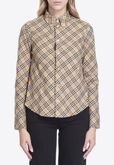 Burberry Vintage Check Button-Up Shirt Beige 8098252--B9368