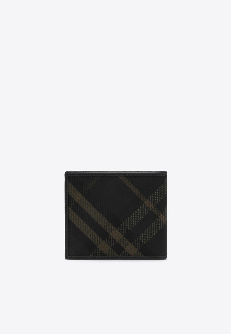 Burberry Bi-Fold Check Pattern Wallet Black 8098455160998/P_BURBE-C1479