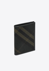 Burberry Bi-Fold Check Pattern Cardholder Black 8098456160998/P_BURBE-C1479