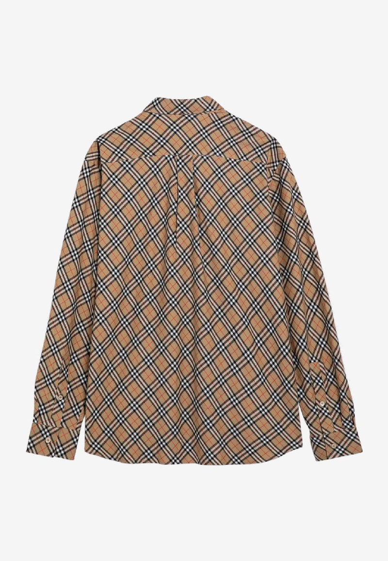 Burberry Vintage Check Long-Sleeved Shirt  Beige 8098844160893_BURBE-B9368