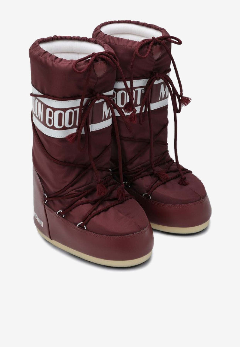 Moon Boot Icon Mid-Calf Padded Boots Burgundy 80D1400440NY/R_MOONB-D013