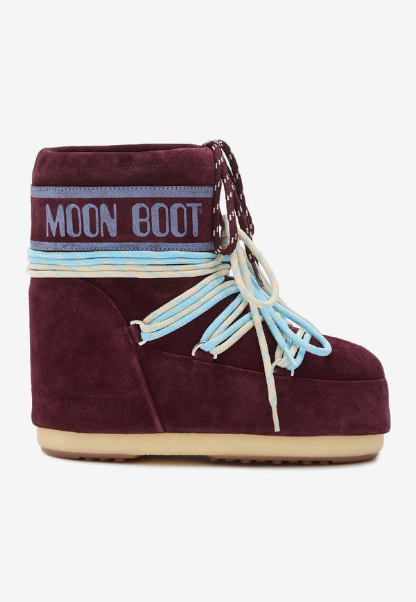 Moon Boot Kids Girls Icon Low Suede Snow Boots Burgundy 80D1409670BSUE/R_MOONB-D013