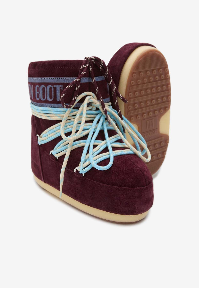 Moon Boot Kids Girls Icon Low Suede Snow Boots Burgundy 80D1409670BSUE/R_MOONB-D013