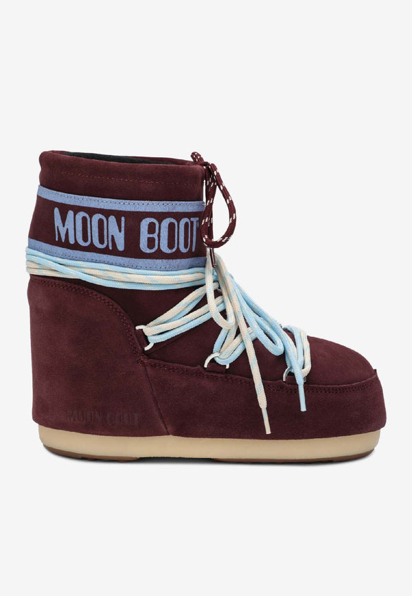 Moon Boot Icon Low Suede Ankle Boots Burgundy 80D1409670SUE/R_MOONB-D013