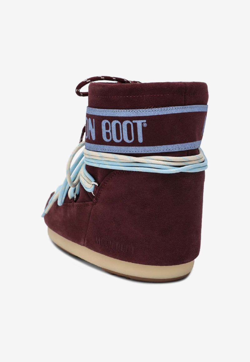 Moon Boot Icon Low Suede Ankle Boots Burgundy 80D1409670SUE/R_MOONB-D013