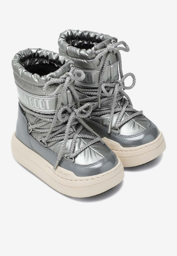 Moon Boot Kids Girls Park Ankle Boots Silver 80D3440020PL/R_MOONB-H001