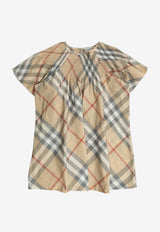 Burberry Kids Girls Vintage Check Mini Dress Beige 8100058157508/Q_BURBE-A2205