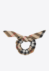 Burberry Kids Girls Vintage Check Tied Scrunchie Beige 8100462159218/R_BURBE-B9368
