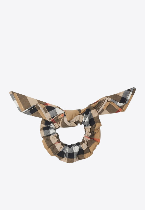Burberry Kids Girls Vintage Check Tied Scrunchie Beige 8100462159218/R_BURBE-B9368