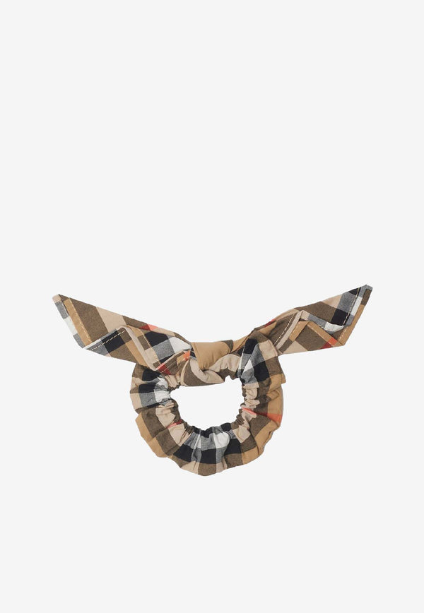 Burberry Signature Check Bow Scrunchie Sand 8100462159218/S_BURBE-B9368