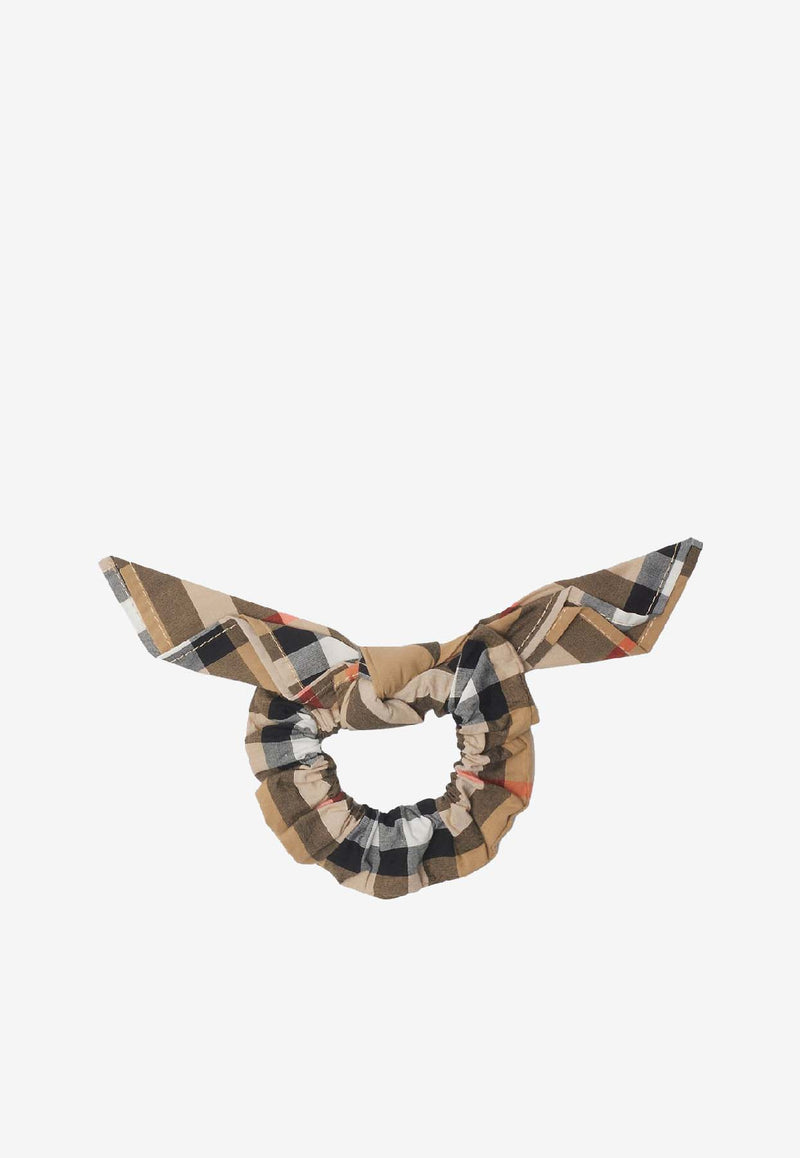 Burberry Signature Check Bow Scrunchie Sand 8100462159218/S_BURBE-B9368
