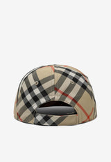 Burberry Kids Boys Vintage Check Baseball Cap Beige 8101181157805/Q_BURBE-B9368