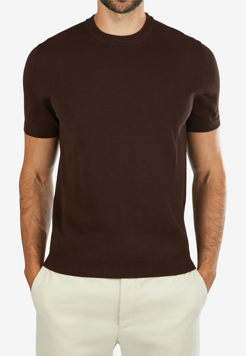 Slowear Basic Crewneck T-shirt Brown 810144_COFFEE