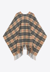 Burberry Vintage Check Wool Poncho Beige 8102992164786/R_BURBE-A2021