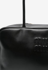 Miu Miu Beau Leather Shoulder Bag Black 5BB117VMON2CRW_F0002