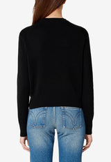 AMI PARIS Ami De Coeur Embroidered Wool Sweater Black BFFKS001001_001