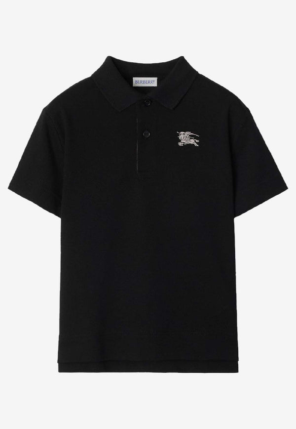 Burberry Kids Boys EKD Polo T-shirt Black 8105066152081/R_BURBE-A1189