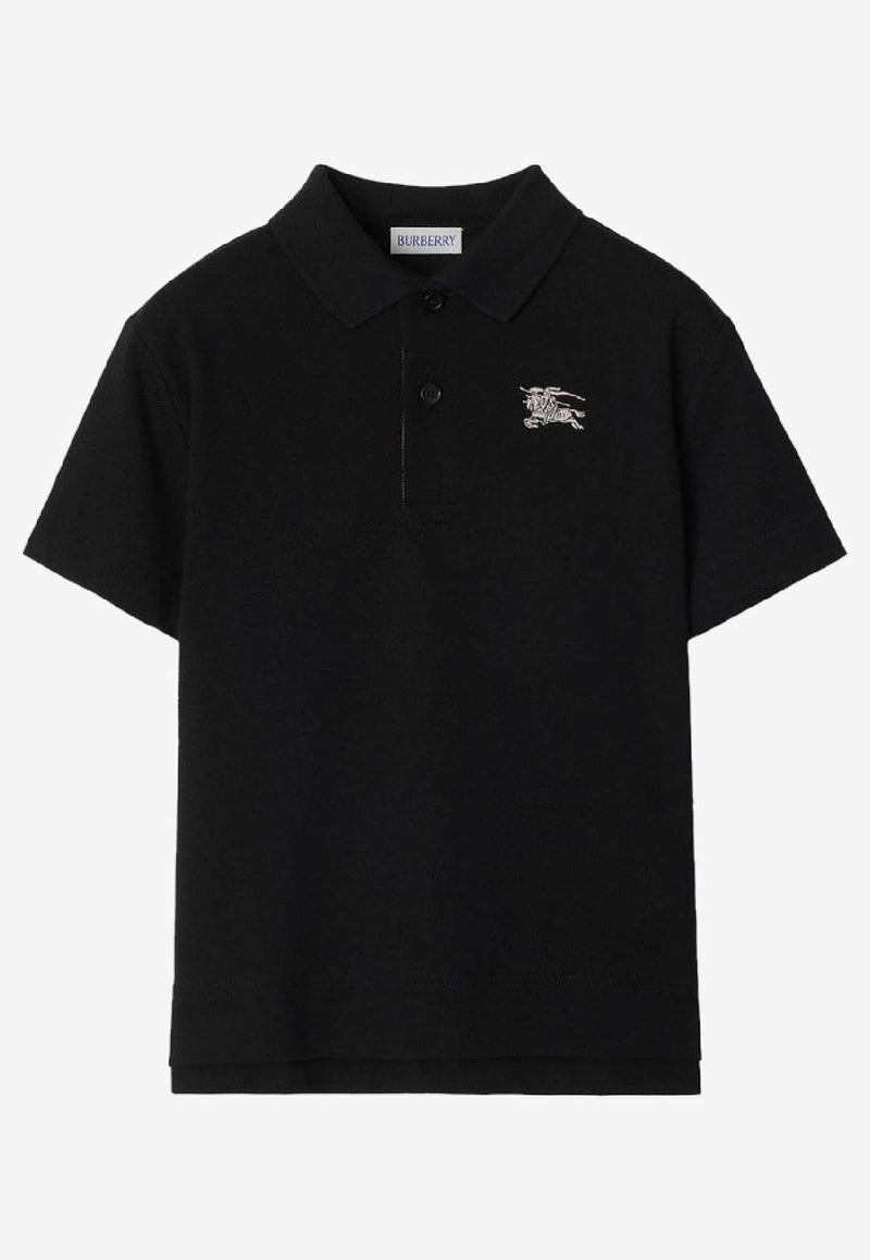 Burberry Kids Boys EKD Polo T-shirt Black 8105066152081/R_BURBE-A1189