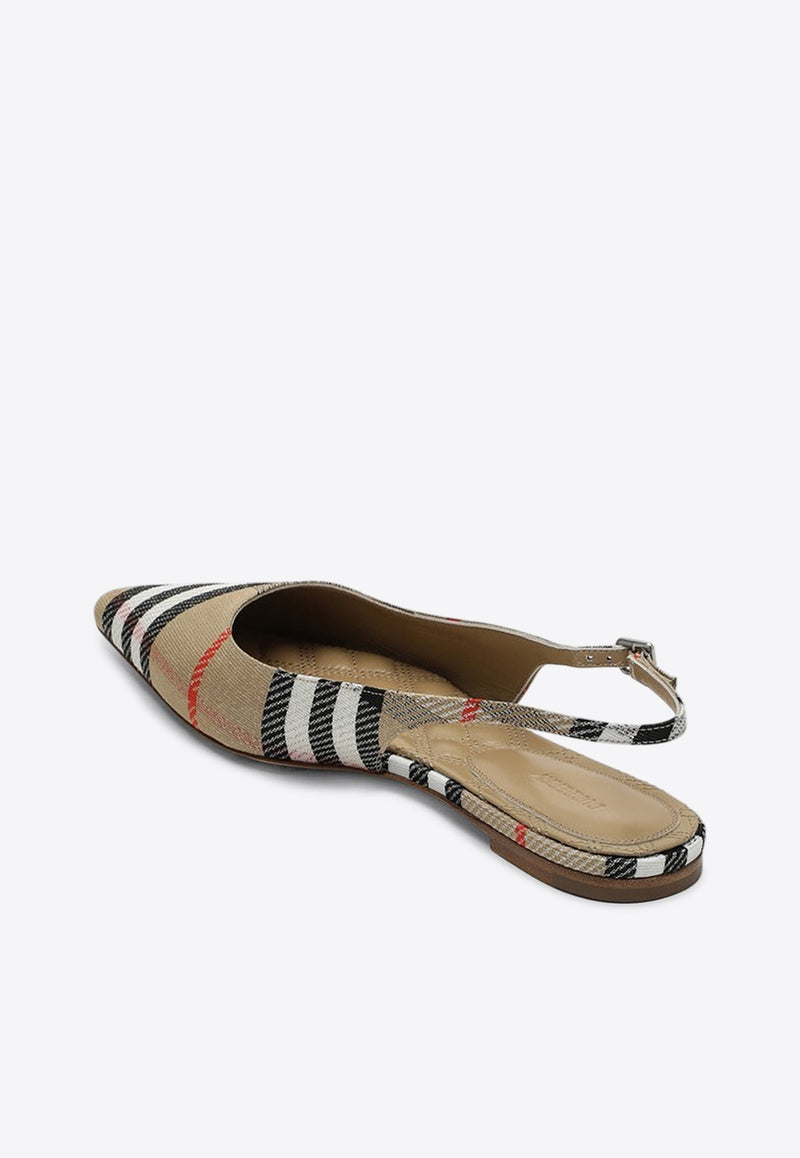 Burberry Birdie Vintage Check Slingback Flats Beige 8106155165975/Q_BURBE-B9368