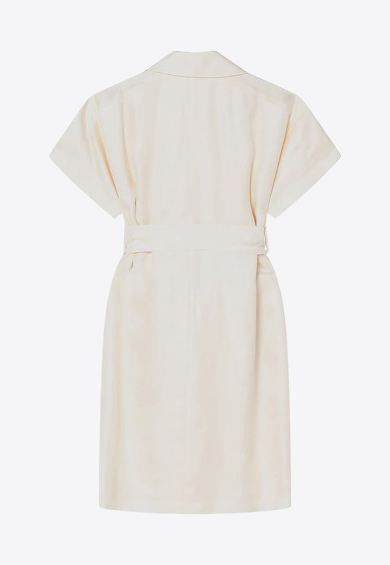 Burberry Double-Breasted Mini Trench Dress Ivory 8106218165516/Q_BURBE-C1946