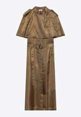 Burberry Buttoned Midi Trench Dress Green 8106221165516/Q_BURBE-C2234