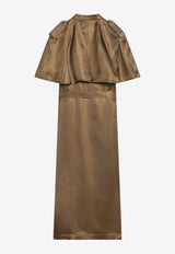 Burberry Buttoned Midi Trench Dress Green 8106221165516/Q_BURBE-C2234