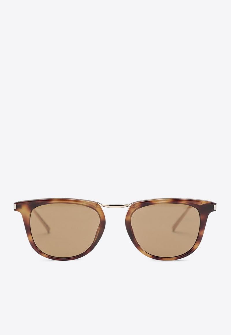 Saint Laurent Havana Logo Round Sunglasses Brown 810623Y9971/Q_YSL-2350