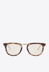 Saint Laurent Havana Logo Round Sunglasses Beige 810623Y9971/Q_YSL-2356