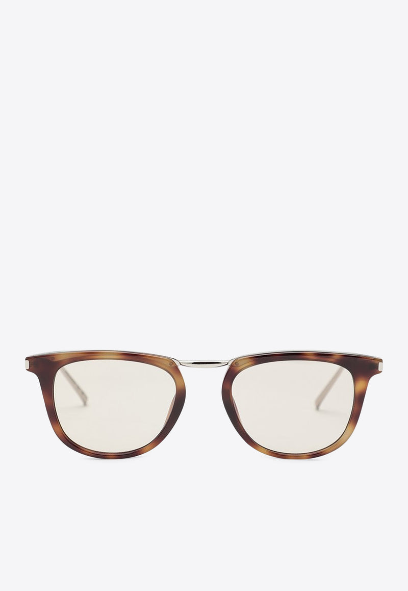 Saint Laurent Havana Logo Round Sunglasses Beige 810623Y9971/Q_YSL-2356