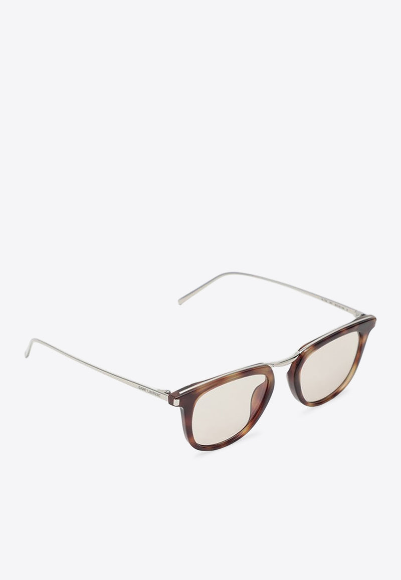 Saint Laurent Havana Logo Round Sunglasses Beige 810623Y9971/Q_YSL-2356