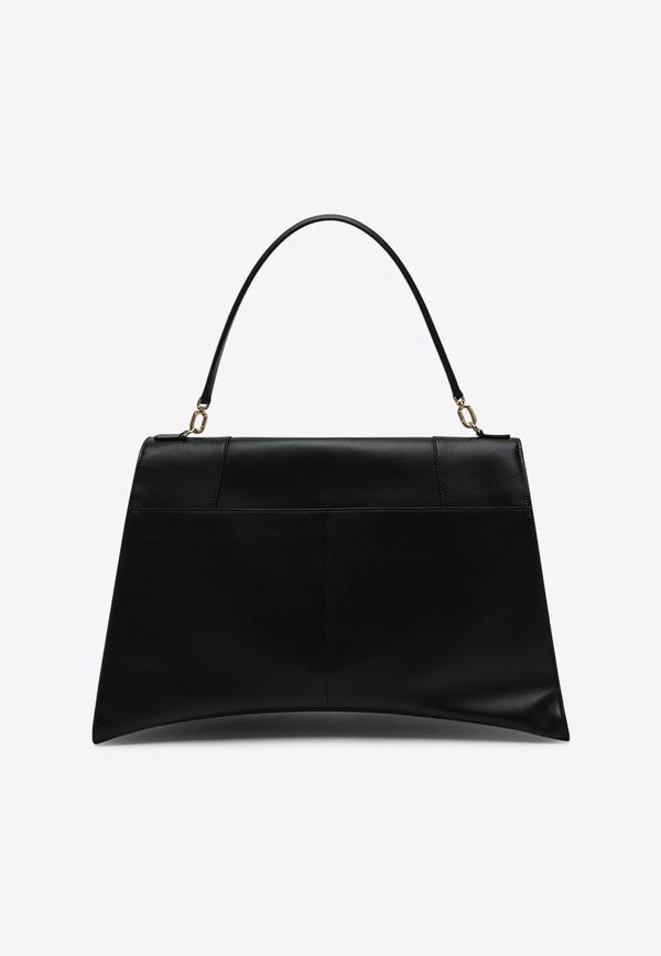 Balenciaga Large Hourglass Soft Leather Tote Bag Black 8107322ABF9/Q_BALEN-1000