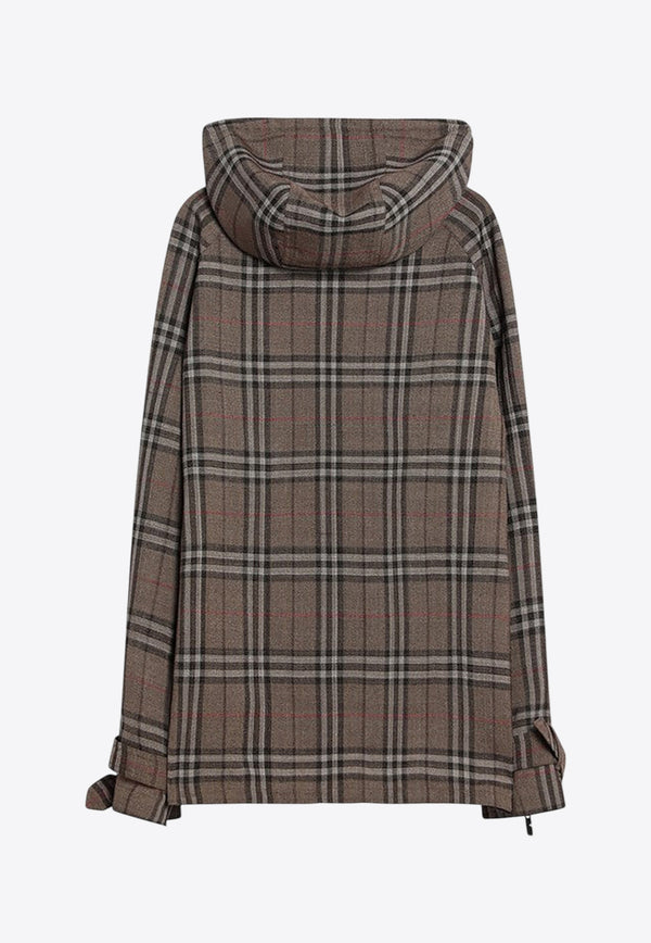 Burberry Half-Zip Checked Jacket Brown 8108324165277/Q_BURBE-C1846