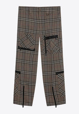 Burberry Checked Cargo Pants Brown 8108349165277/Q_BURBE-C1846