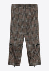 Burberry Checked Cargo Pants Brown 8108349165277/Q_BURBE-C1846