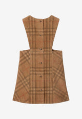 Burberry Kids Girls Corduroy Check Mini Dress Beige 8108410166128/R_BURBE-A7028