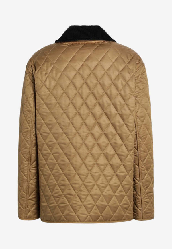 Burberry Embossed Logo Quilted Jacket Camel 8108989130597/R_BURBE-A1420