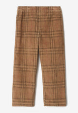 Burberry Kids Corduroy Checked Straight-Leg Pants Beige 8109048166128/R_BURBE-A7028