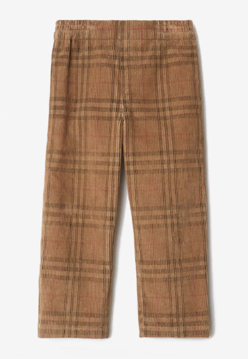 Burberry Kids Corduroy Checked Straight-Leg Pants Beige 8109048166128/R_BURBE-A7028